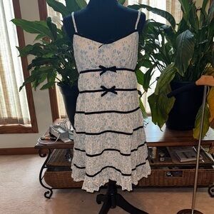 Wild Fable Black and Blue Sleeveless Mini Sundress